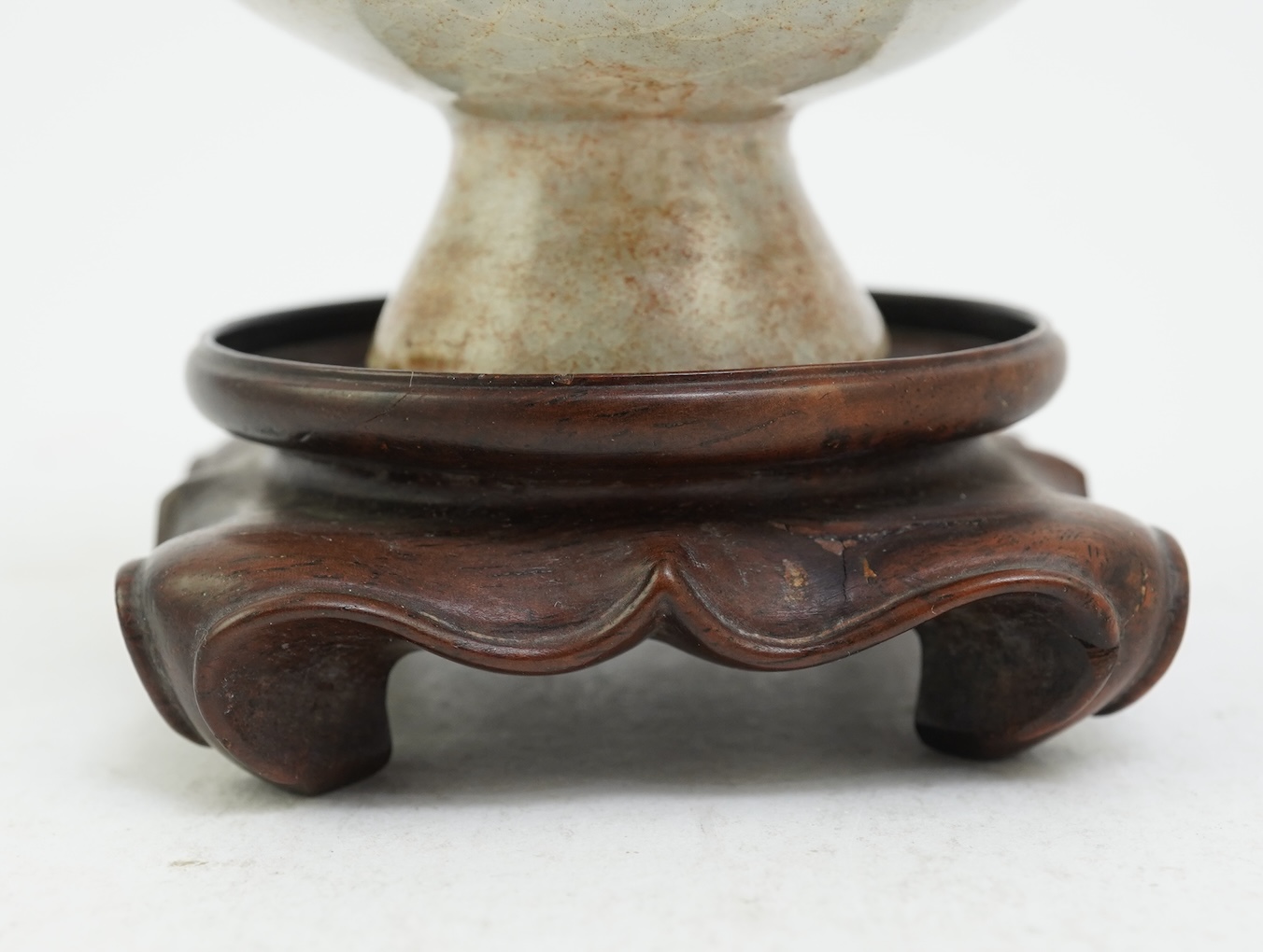 A Chinese qingbai stem cup, Song dynasty